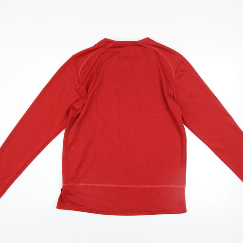 Jack Wolfskin Men's Red Crew Neck Long Sleeve Sweatshirt M Polyester