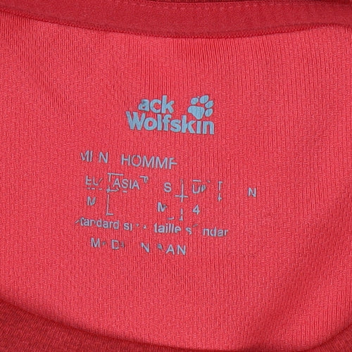 Jack Wolfskin Men's Red Crew Neck Long Sleeve Sweatshirt M Polyester