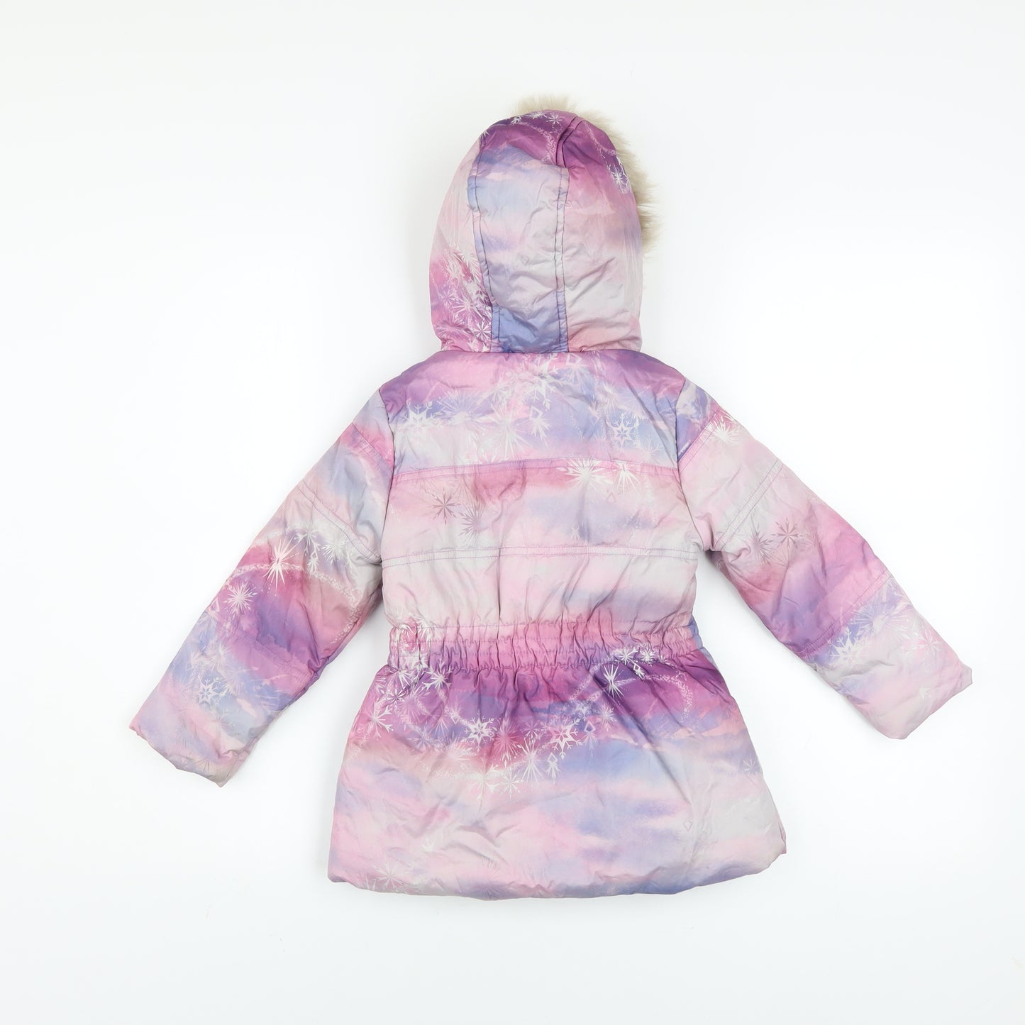 Disney Frozen II Girls Multicoloured Puffer Coat Hooded Winter Jacket 2-3 Years