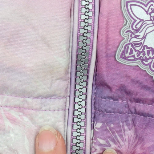 Disney Frozen II Girls Multicoloured Puffer Coat Hooded Winter Jacket 2-3 Years