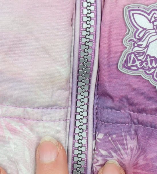 Disney Frozen II Girls Multicoloured Puffer Coat Hooded Winter Jacket 2-3 Years
