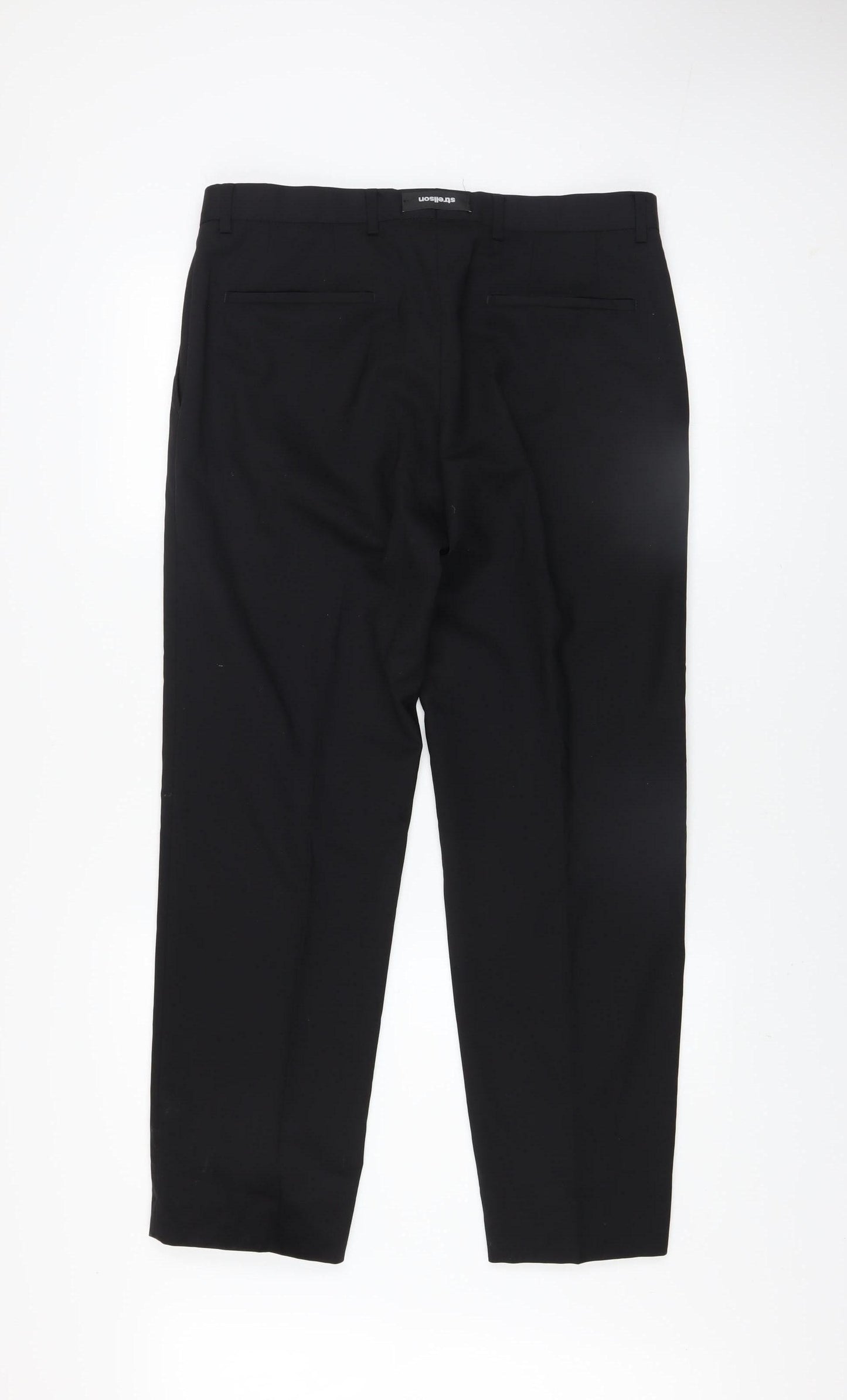 Strellson Men’s Black Regular Fit Dress Pants Size M Business Trousers