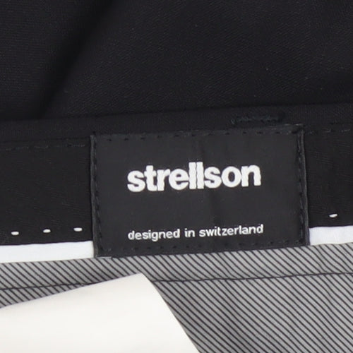 Strellson Men’s Black Regular Fit Dress Pants Size M Business Trousers