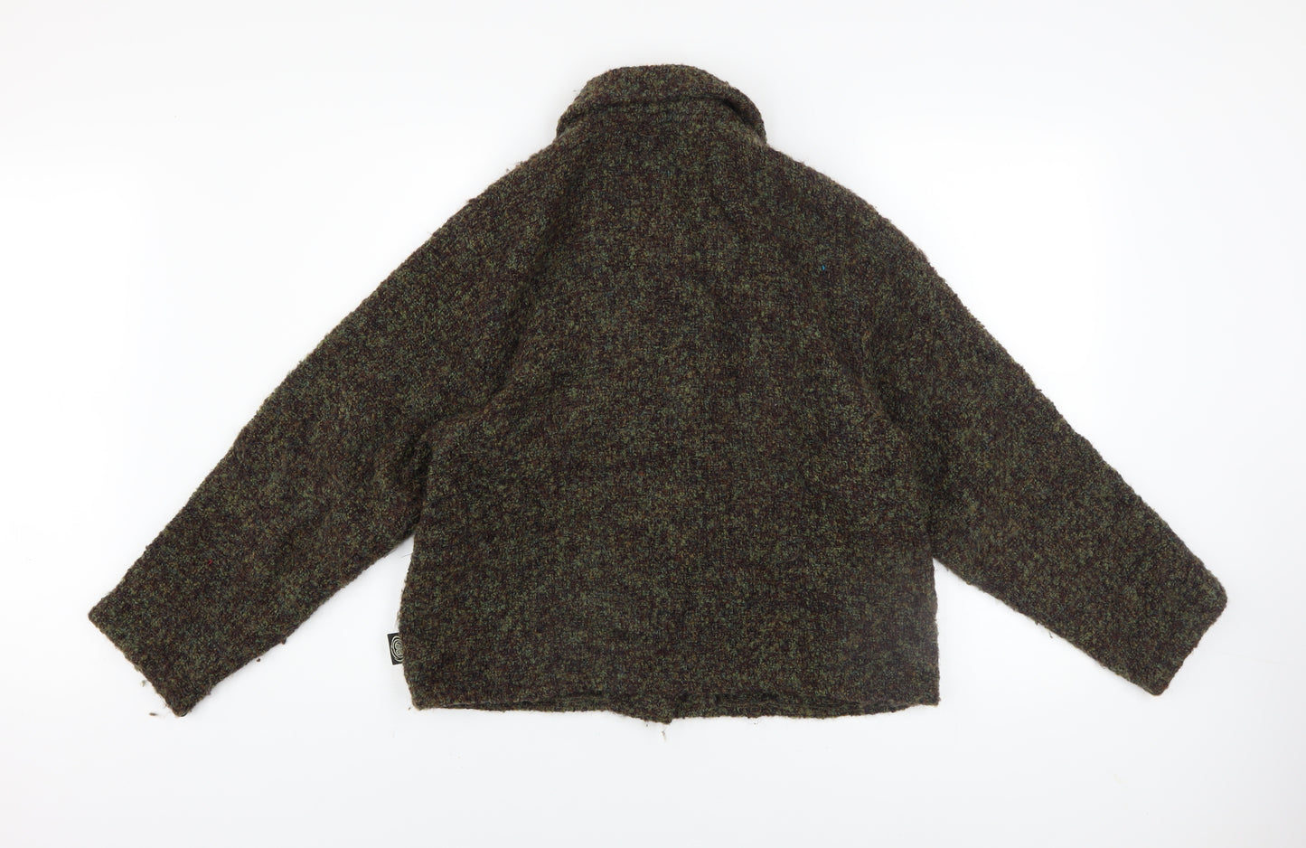 Baileys Womens Brown Wool Tweed Button Jacket Size M Vintage
