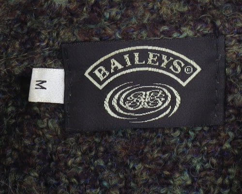 Baileys Womens Brown Wool Tweed Button Jacket Size M Vintage