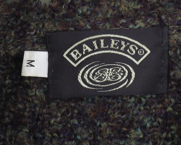 Baileys Womens Brown Wool Tweed Button Jacket Size M Vintage