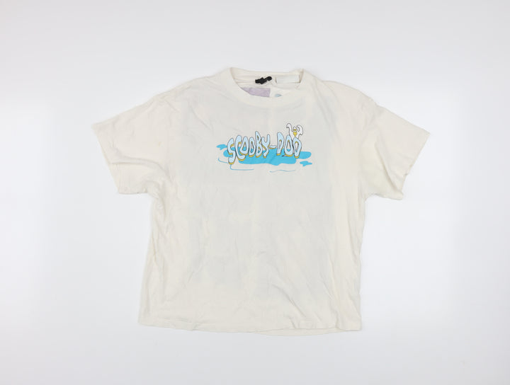 Mavi Men's White Scooby-Doo Graphic Print Cotton T-Shirt One Size