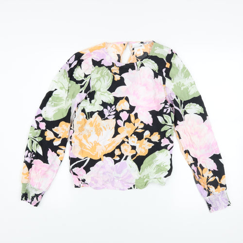 Vila Womens Multicoloured Floral Long Sleeve Viscose Tunic Blouse Size 8