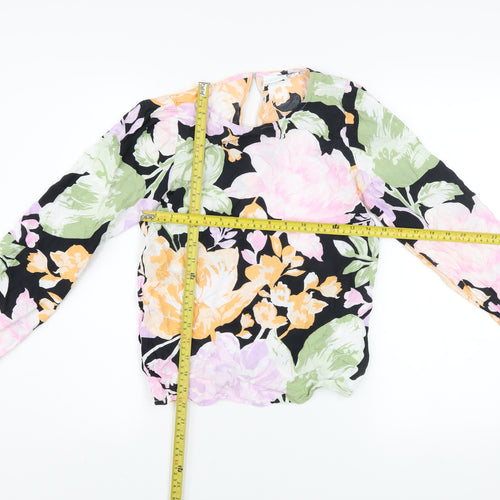 Vila Womens Multicoloured Floral Long Sleeve Viscose Tunic Blouse Size 8
