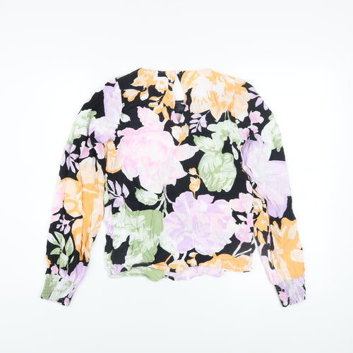 Vila Womens Multicoloured Floral Long Sleeve Viscose Tunic Blouse Size 8