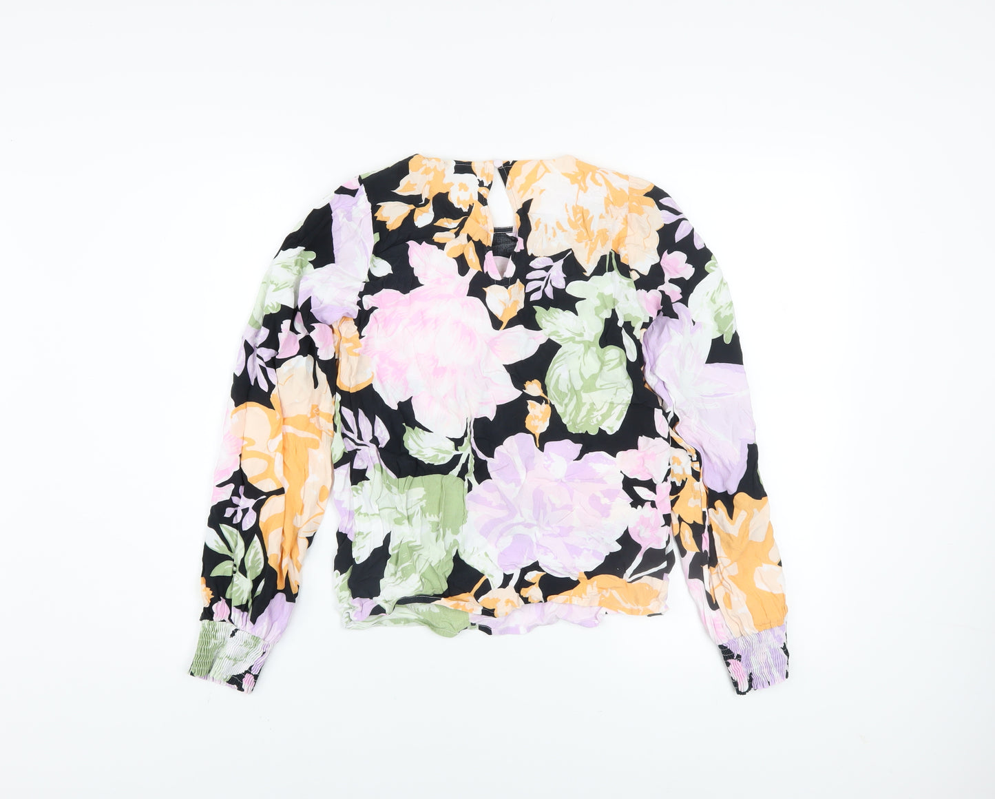 Vila Womens Multicoloured Floral Long Sleeve Viscose Tunic Blouse Size 8