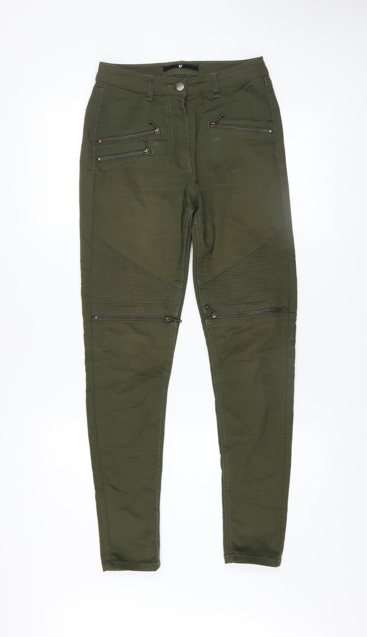 Very Women’s Green Skinny Zip Detail Jeans Size 8