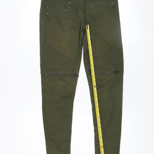 Very Women’s Green Skinny Zip Detail Jeans Size 8