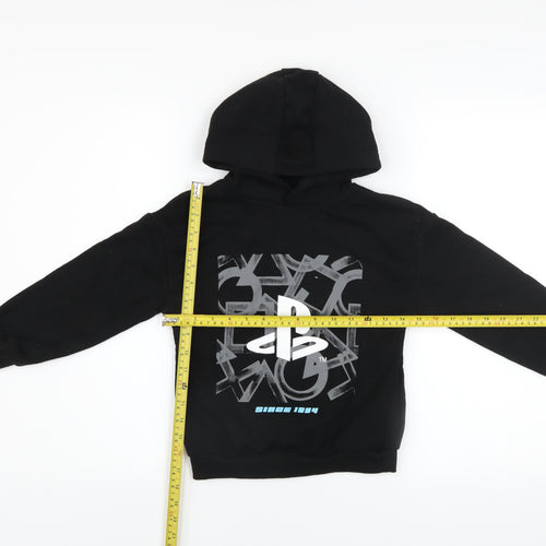 PlayStation Boys Black Pullover Hoodie 6-7 Years Cotton Fleece Graphic