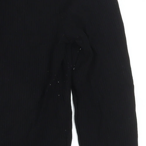 Vero Moda Women’s Black Viscose Long Sleeve V-Neck Slim Top S