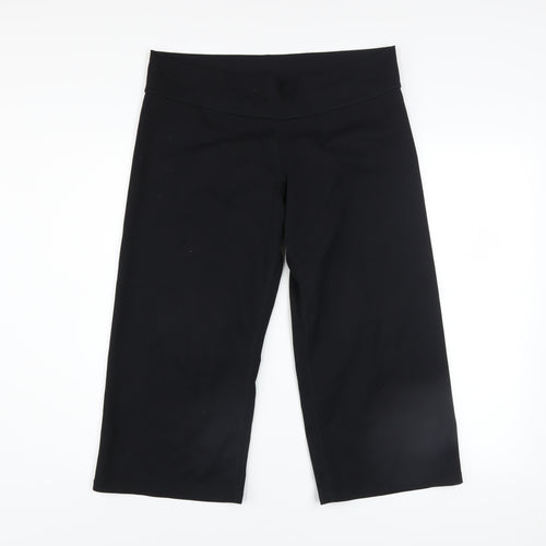 Zella Womens Black Size 10 Capri Activewear Trousers Polyester Blend Stretch