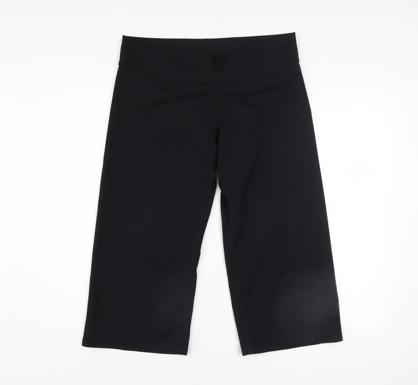 Zella Womens Black Size 10 Capri Activewear Trousers Polyester Blend Stretch