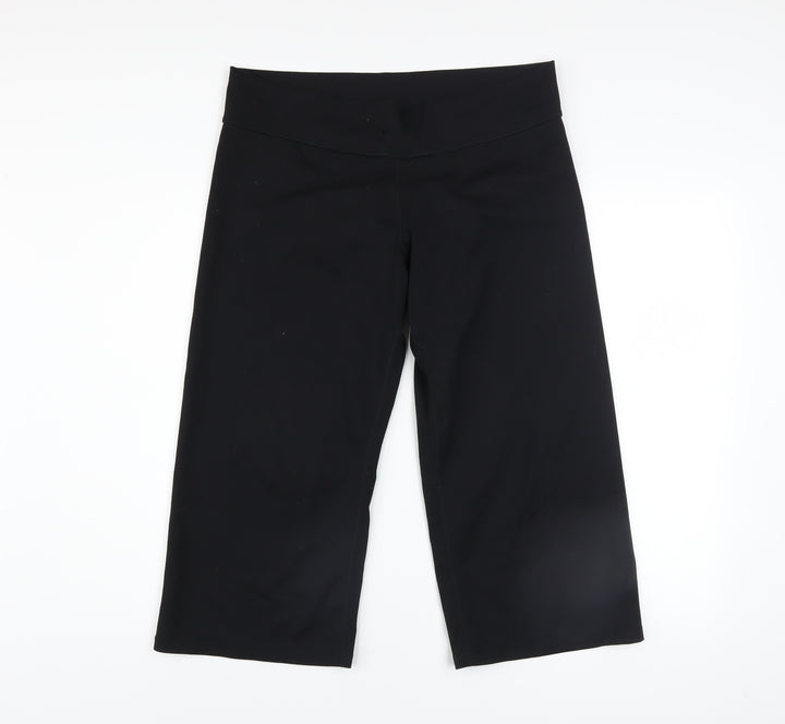 Zella Womens Black Size 10 Capri Activewear Trousers Polyester Blend Stretch