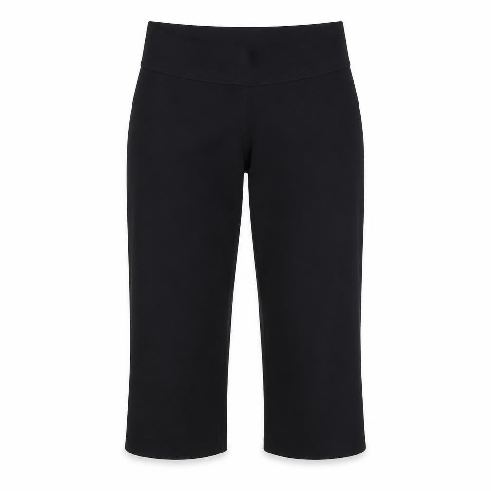 Front view of Zella women’s black, size UK 10, capri activewear trousers polyester blend stretch