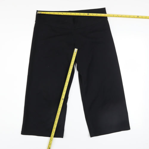 Zella Womens Black Size 10 Capri Activewear Trousers Polyester Blend Stretch