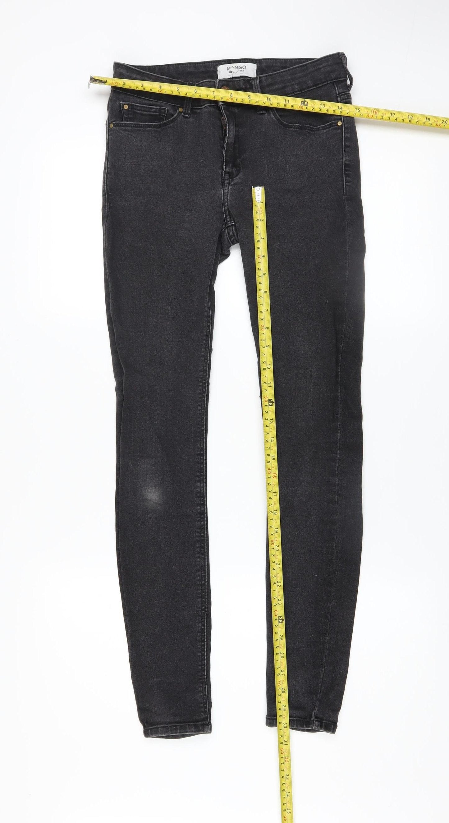 Mango Women’s Black Skinny Stretch Denim Jeans Size 8