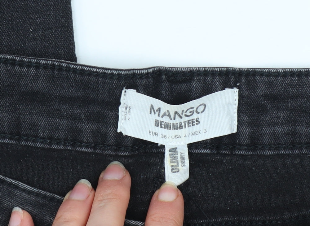 Mango Women’s Black Skinny Stretch Denim Jeans Size 8