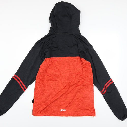 MFC Mens Red Black Pullover Sports Hoodie Medium Lightweight Gym Top