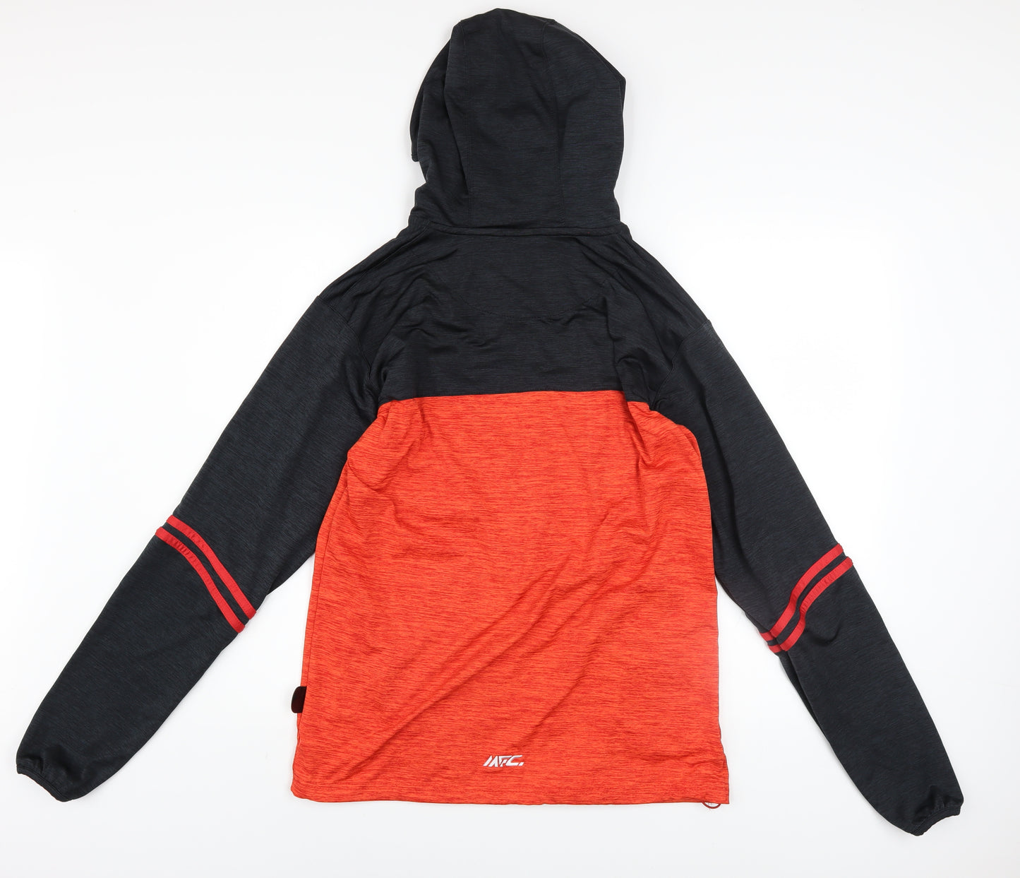 MFC Mens Red Black Pullover Sports Hoodie Medium Lightweight Gym Top