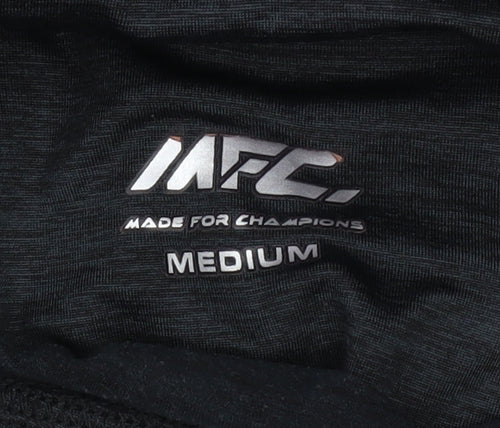 MFC Mens Red Black Pullover Sports Hoodie Medium Lightweight Gym Top