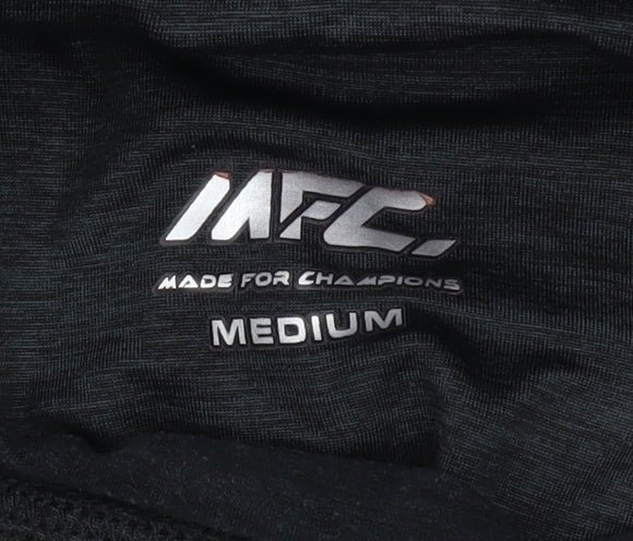 MFC Mens Red Black Pullover Sports Hoodie Medium Lightweight Gym Top