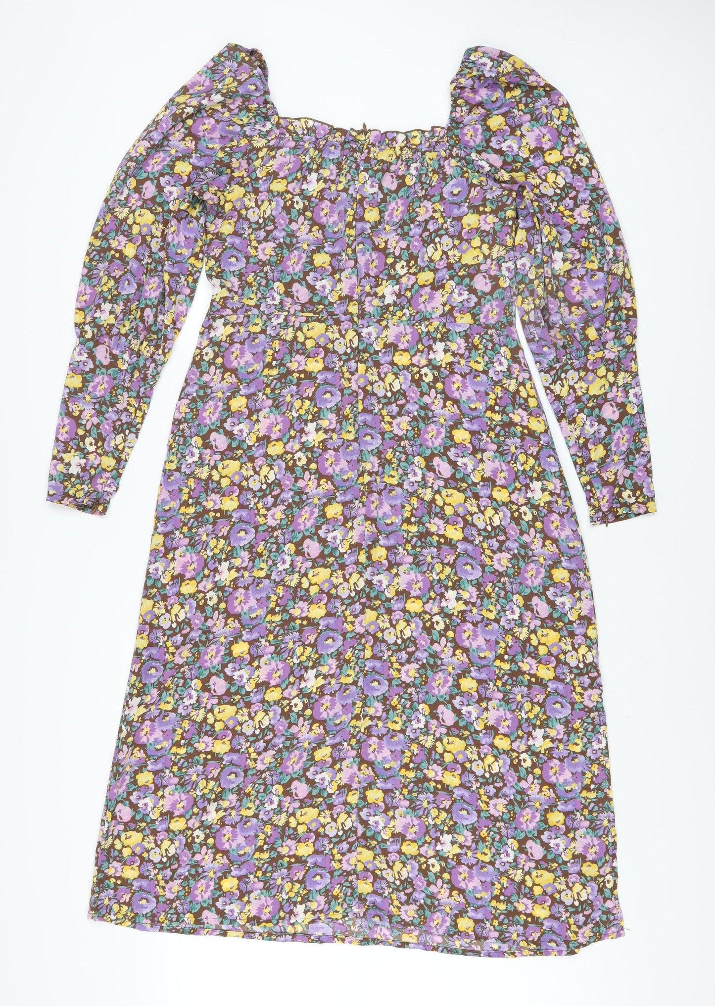 QED London Women’s Multicoloured Floral A-Line Dress Size 10