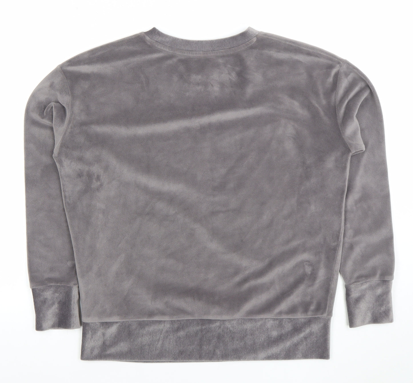 George Girls Grey Velour Long Sleeve Pullover Sweatshirt Size 8-10 Years