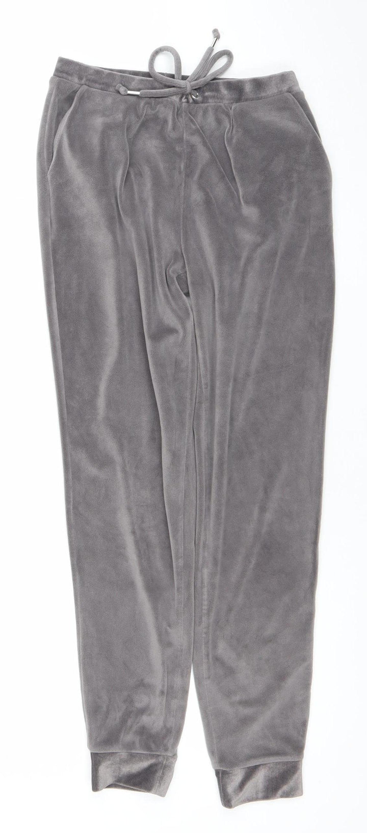 George Women’s Grey Velour Jogger Trousers Size 4-6