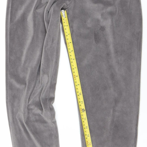 George Women’s Grey Velour Jogger Trousers Size 4-6