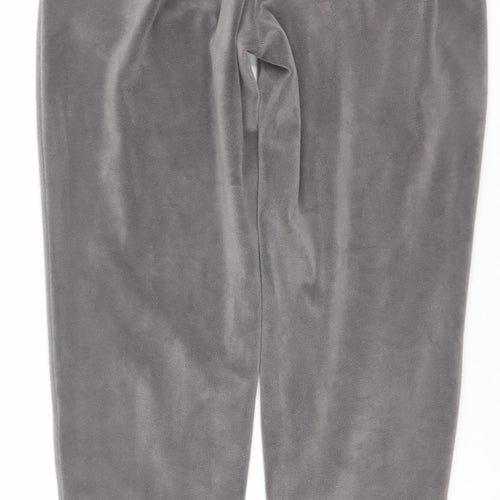 George Women’s Grey Velour Jogger Trousers Size 4-6