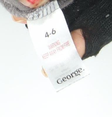 George Women’s Grey Velour Jogger Trousers Size 4-6