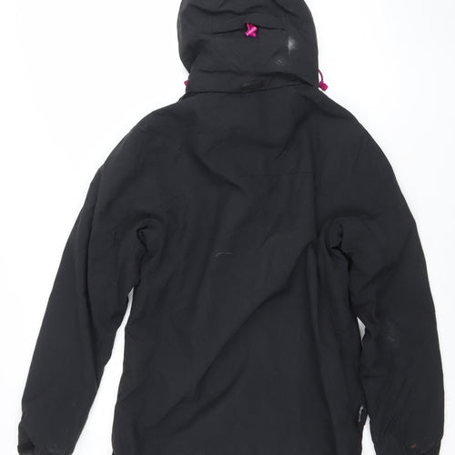 Karrimor Women Black Waterproof Hooded Rain Jacket Size 12