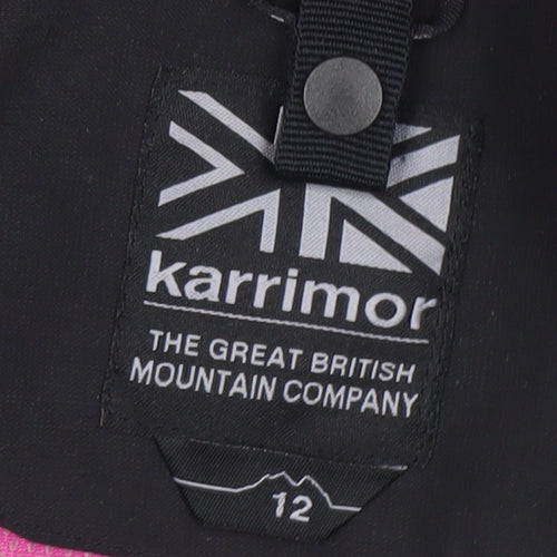 Karrimor Women Black Waterproof Hooded Rain Jacket Size 12
