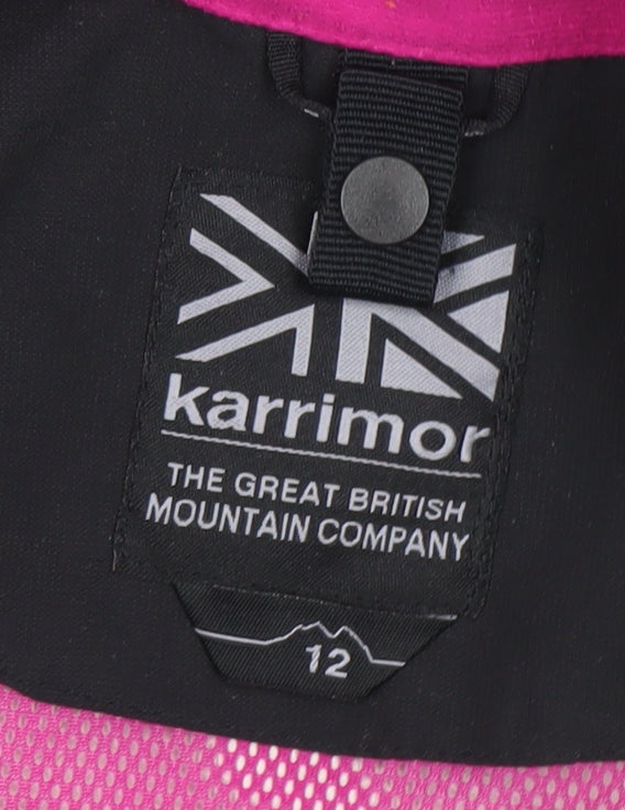 Karrimor Women Black Waterproof Hooded Rain Jacket Size 12