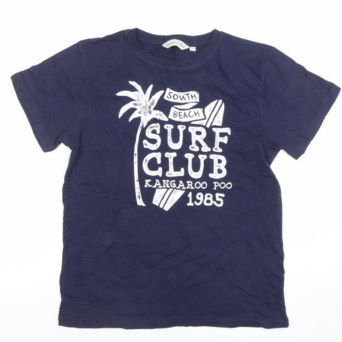 Kangaroo Poo Boys Blue Surf Club Graphic Cotton T-Shirt 11-12 Years