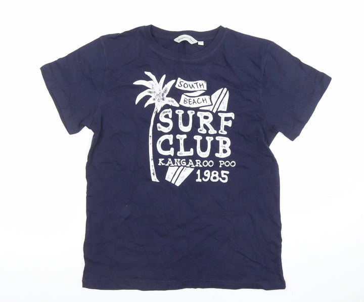 Kangaroo Poo Boys Blue Surf Club Graphic Cotton T-Shirt 11-12 Years