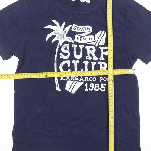 Kangaroo Poo Boys Blue Surf Club Graphic Cotton T-Shirt 11-12 Years