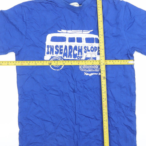 Kangaroo Poo Boys Blue Graphic T-Shirt 11-12 Years Cotton Casual Top