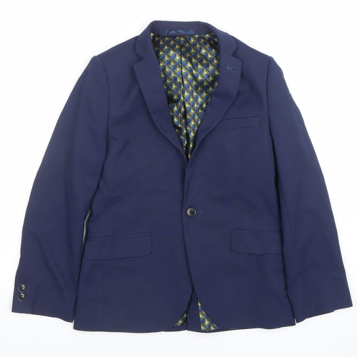 Next Boys Blue Formal Suit Jacket 9 Years Regular Fit Notch Lapel