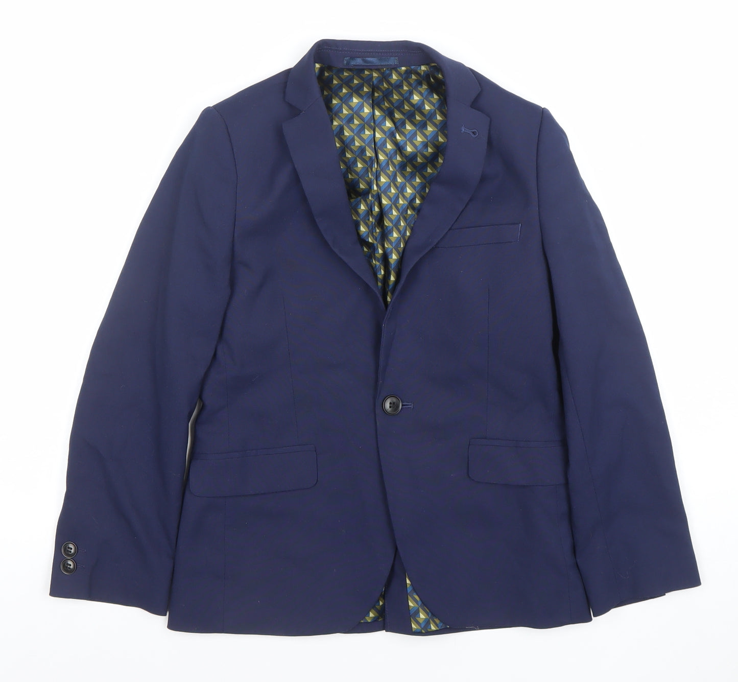 Next Boys Blue Formal Suit Jacket 9 Years Regular Fit Notch Lapel