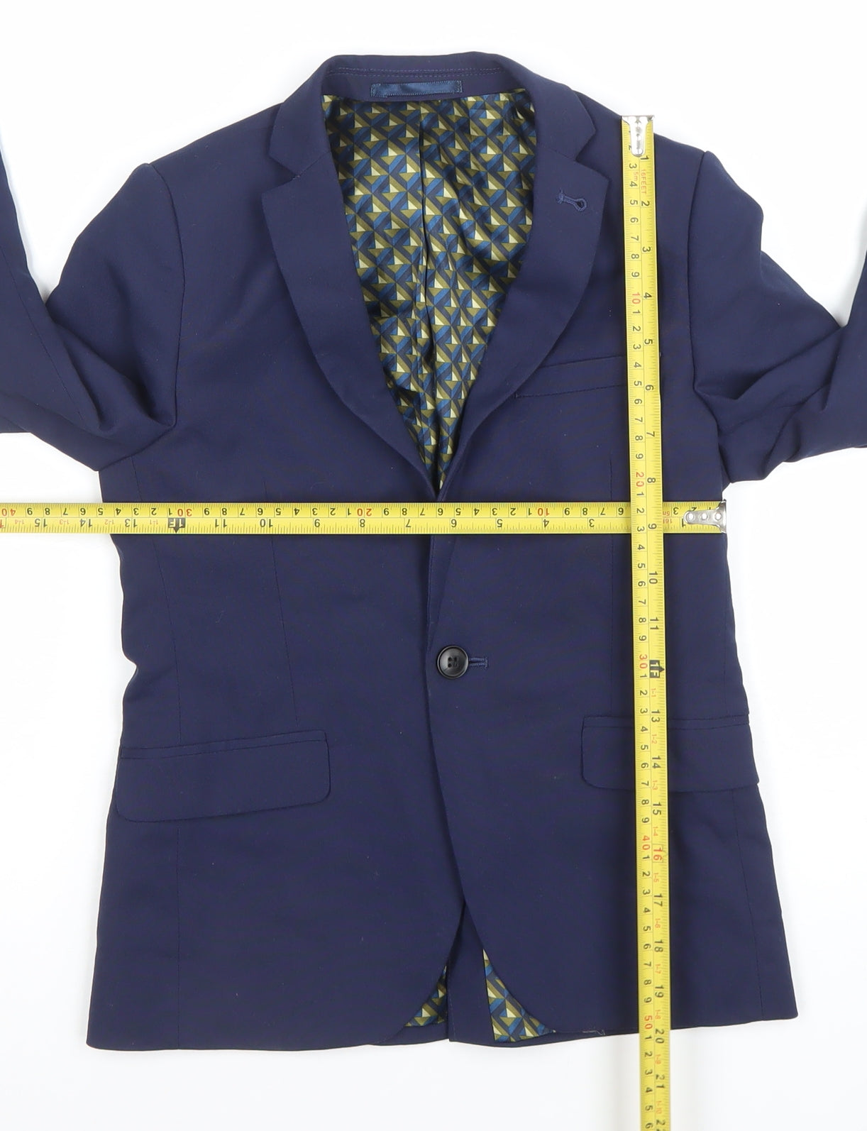 Next Boys Blue Formal Suit Jacket 9 Years Regular Fit Notch Lapel