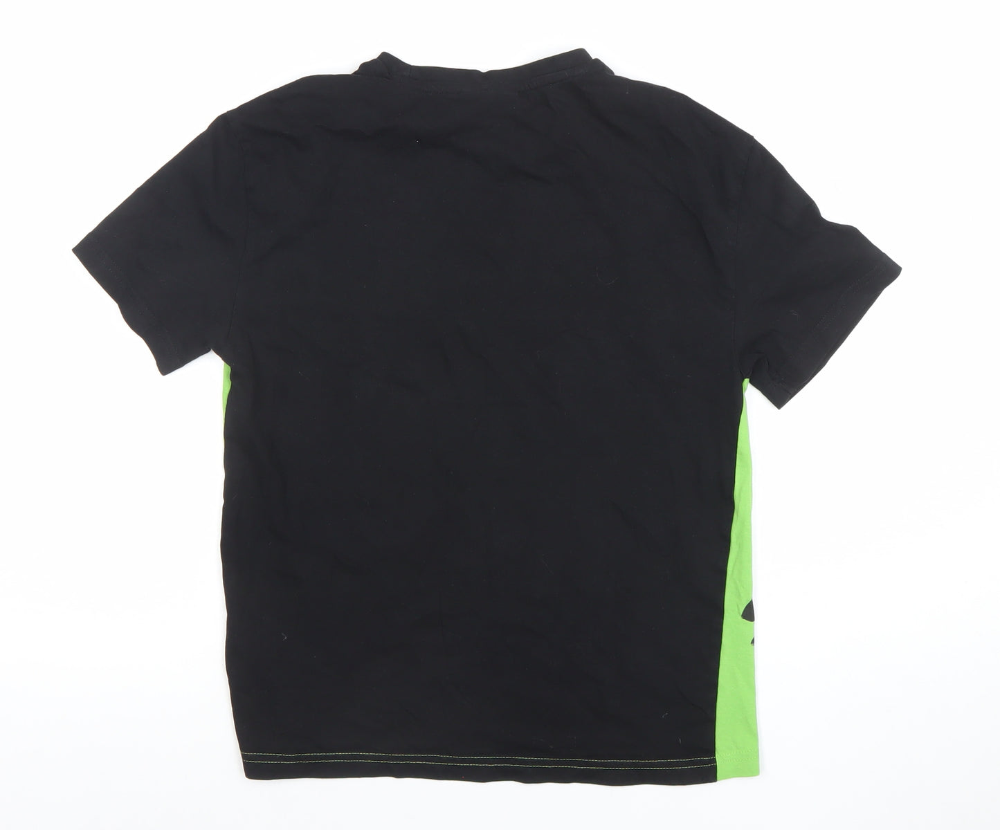 Minecraft Boys Black Green T-Shirt 9-10 Years Short Sleeve Graphic Cotton