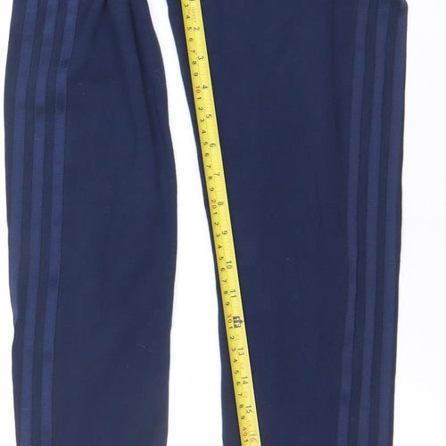 Adidas Girls Blue 14-15 Years Slim Fit Track Pants with Side Stripes