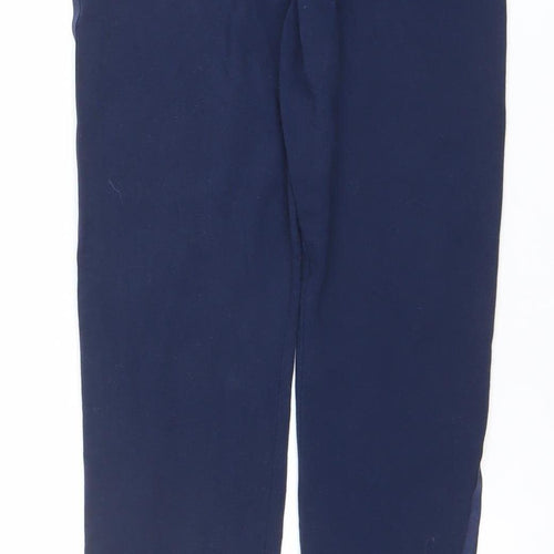Adidas Girls Blue 14-15 Years Slim Fit Track Pants with Side Stripes