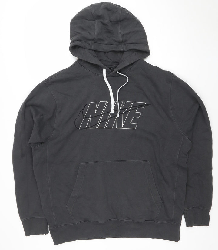 Nike Womens Black Large Pullover Hoodie with Logo